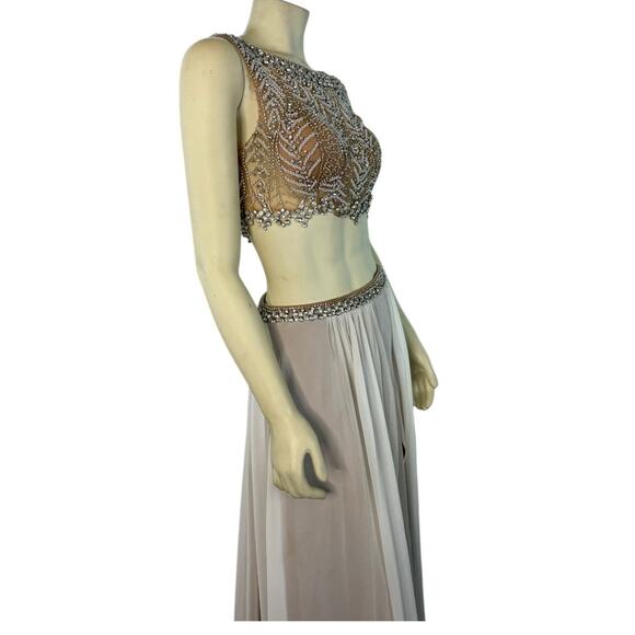 TERANI COUTURE PROM 1611P1018 White & Nude size 6 - Picture 7 of 16